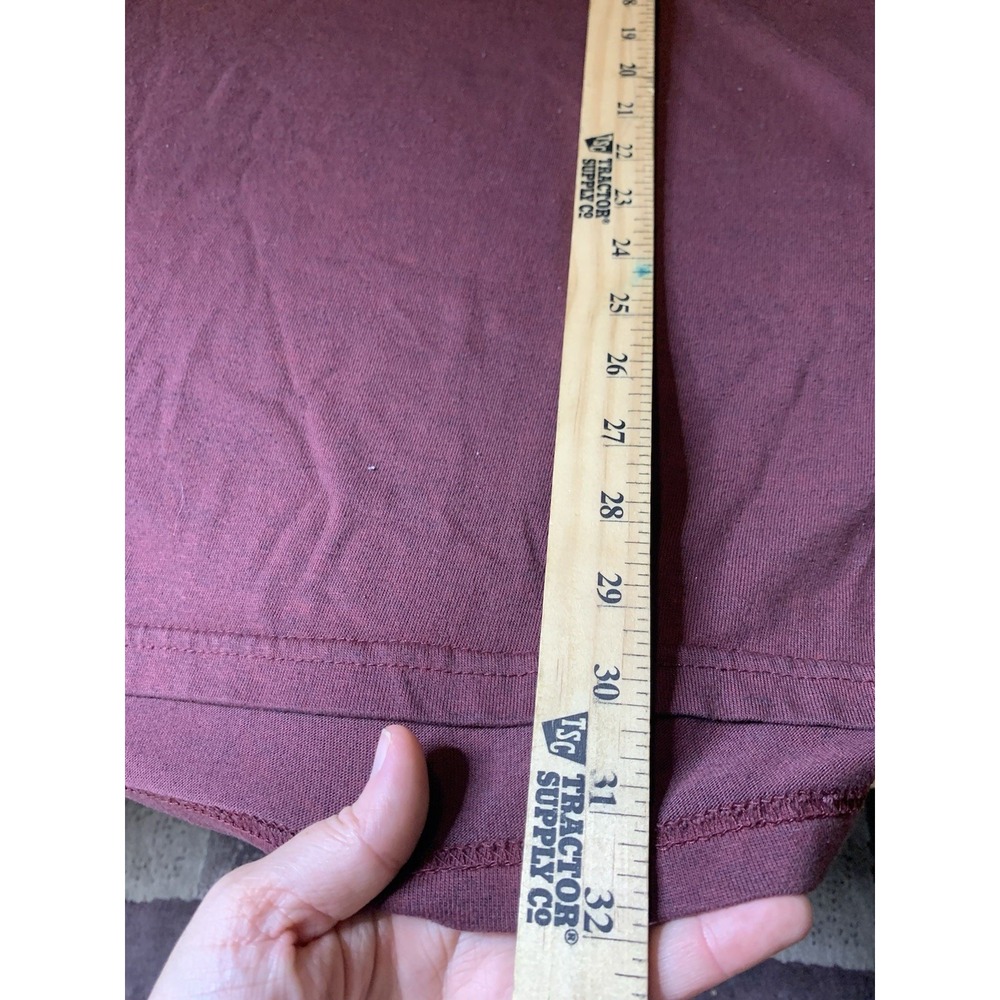 Mens Large  ARIAT Rebar Burgundy Pocket‎ Tshirt Short Sleeve - Picture 6 of 6